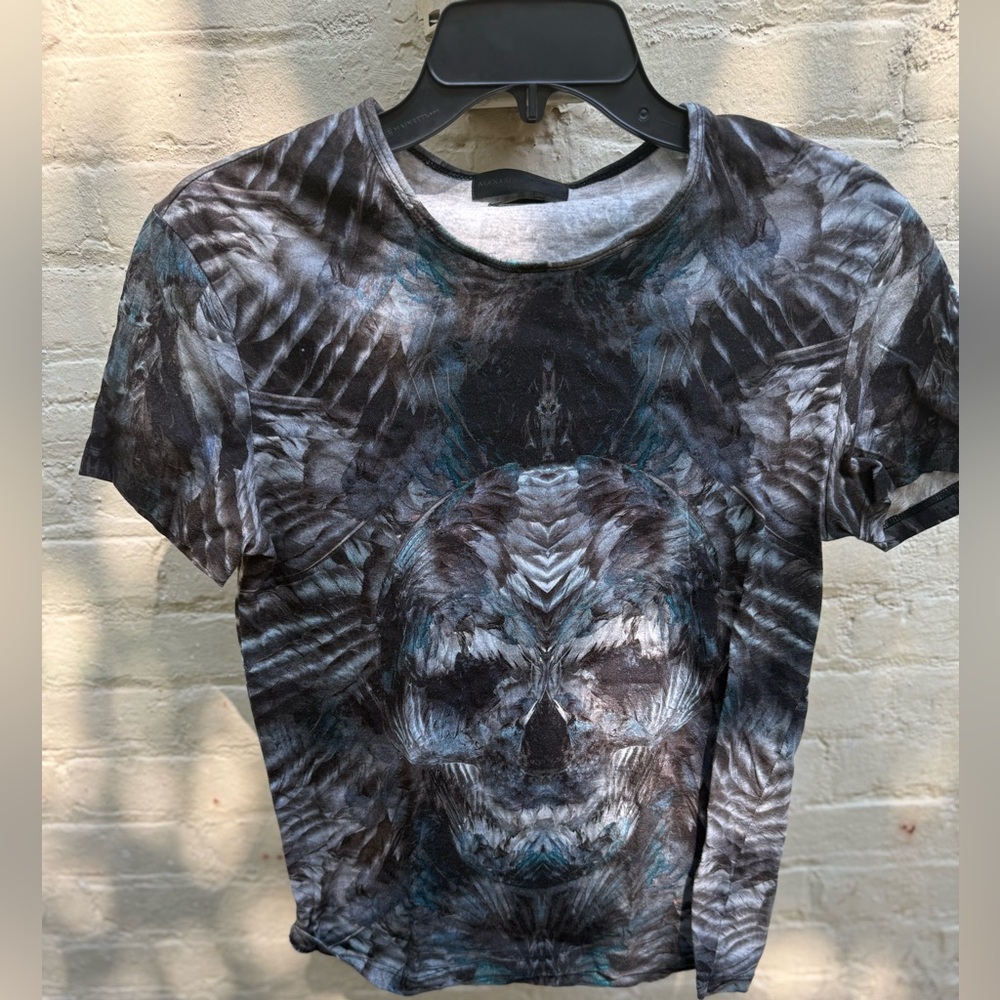 Extremely rare vintage Y2K Alexander McQueen Graphic Skull Top